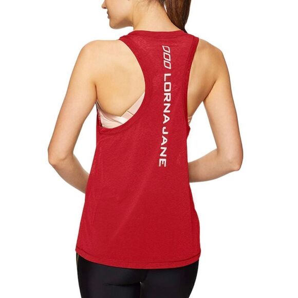 𝅺LORNA Jane NWT Superfine Active Muscle Tank Top in Dark Red Size Medium - Picture 2 of 16
